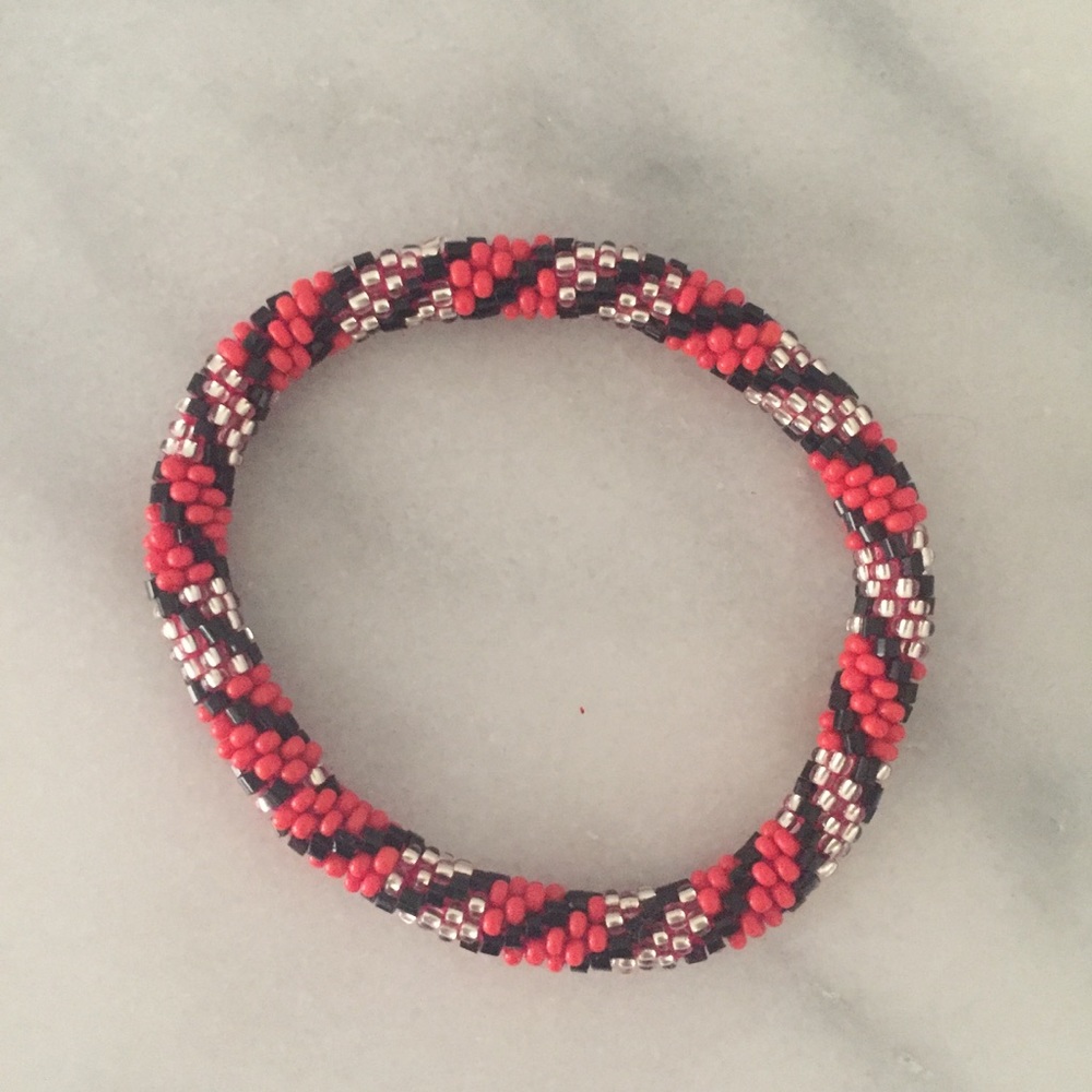 Beaded roll bracelet